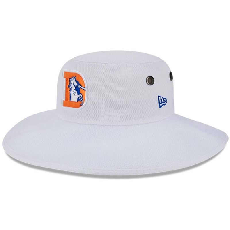 【送料無料】 ニューエラ メンズ 帽子 アクセサリー Men's New Era White Denver Broncos 2023 NFL Training Camp Throwback Panama Bucket Hat Den White