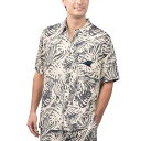 【送料無料】 アンブランデッド メンズ Tシャツ トップス Men's Margaritaville Tan Carolina Panthers Sand Washed Monstera Print Party Button-Up Shirt Pth Multi