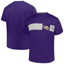【送料無料】 プロファイル メンズ Tシャツ トップス Men's Profile Purple LSU Tigers Big & Tall Color Stripe T-Shirt Lsu Purple