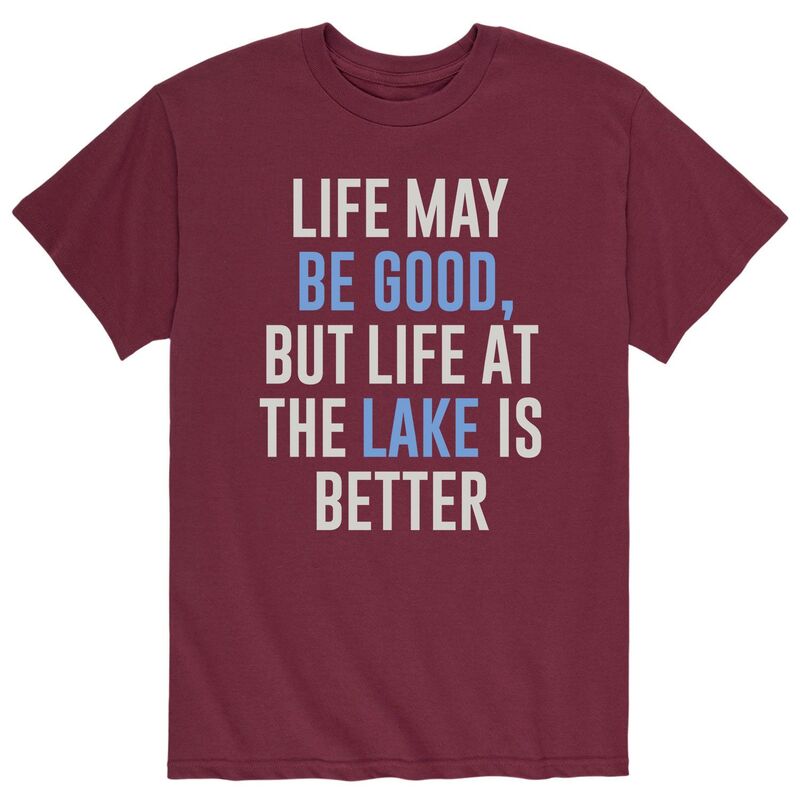 【送料無料】 ライセンス キャラクター メンズ Tシャツ トップス Men's Life Better Lake Tee Red(4)