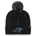 【送料無料】 アンブランデッド レディース 帽子 アクセサリー Women's '47 Black Carolina Panthers Bauble Cuffe...