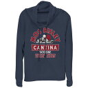 【送料無料】 ライセンス キャラクター レディース Tシャツ トップス Juniors' Star Wars Mos Eisley Cantina Tatooine Cowlneck Graphic Lightweight Long Sleeve Navy