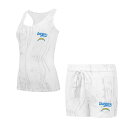 【送料無料】 アンブランデッド レディース ナイトウェア アンダーウェア Women's Concepts Sport Los Angeles Chargers Quartz Hacci Knit Tank Top & Shorts Sleep Set Chg Beige