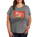 【送料無料】 ライセンス キャラクター レディース Tシャツ トップス Plus Friends Happy Turkey Day Graphic Tee Heather Gray