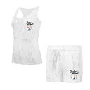 【送料無料】 アンブランデッド レディース ナイトウェア アンダーウェア Women's Concepts Sport Pittsburgh Steelers Quartz Hacci Knit Tank Top & Shorts Sleep Set Stl Beige