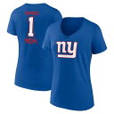 【送料無料】 アンブランデッド レディース Tシャツ トップス Women's Fanatics Branded Royal New York Giants M...