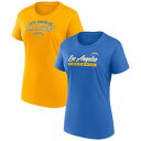【送料無料】 アンブランデッド レディース Tシャツ トップス Women's Fanatics Branded Los Angeles Chargers Ri...