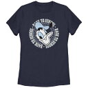 【送料無料】 ディズニー レディース Tシャツ トップス Disney's Donald Duck Back To School Juniors' Graphi...