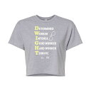 【送料無料】 ライセンス キャラクター レディース Tシャツ トップス Juniors' The Office Dwight Cropped Tee Gray(4)