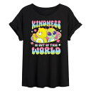 【送料無料】 ライセンス キャラクター レディース Tシャツ トップス Juniors' Care Bears Out Of This World Flowy ...