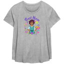 【送料無料】 ライセンス キャラクター レディース Tシャツ トップス Disney Encanto Plus Size Best Mom Scoop Hem ...