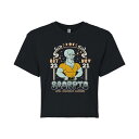 【送料無料】 ニコロデオン レディース Tシャツ トップス Juniors' Spongebob Squidward Scorpio Cropped Tee B...
