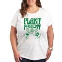 【送料無料】 ディズニー レディース Tシャツ トップス Disney's Donald & Daisy Duck Plus Plant Parent Graphic Tee White(4)