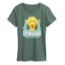 【送料無料】 ライセンス キャラクター レディース Tシャツ トップス Women's Sesame Street Pisces Big Bird Graphi...