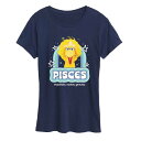 【送料無料】 ライセンス キャラクター レディース Tシャツ トップス Women's Sesame Street Pisces Big Bird Graphi...