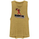 【送料無料】 マーベル レディース Tシャツ トップス Juniors' Marvel Deadpool And Wolverine Hail Dog Grap...