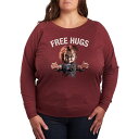 【送料無料】 ライセンス キャラクター レディース Tシャツ トップス Plus Size Chucky Free Hugs Pullover Heather ...