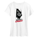 【送料無料】 ライセンス キャラクター レディース Tシャツ トップス Women's Chucky Here's Chucky Graphic Tee Whi...