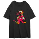 【送料無料】 ディズニー レディース Tシャツ トップス Disney's Donald Duck Devil Juniors' Oversized Graph...