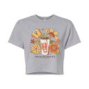 【送料無料】 ライセンス キャラクター レディース Tシャツ トップス Juniors' Diet Coke Retro Flowers Cropped Tee...