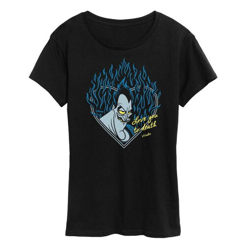 【送料無料】 ディズニー レディース Tシャツ トップス Disney's Hercules Hades Women's Love To Death Graphic Tee Black 【送料無料】 ディズニー レディース Tシャツ トップス Disney's Hercules Hades Women's Love To Death Graphic Tee Black