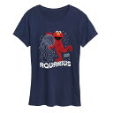 【送料無料】 ライセンス キャラクター レディース Tシャツ トップス Women's Sesame Street Elmo Aquarius Graphic ...