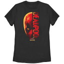 【送料無料】 マーベル レディース Tシャツ トップス Juniors' Marvel Deadpool and Wolverine Half Face Gra...