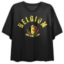 【送料無料】 アンブランデッド レディース Tシャツ トップス Juniors' Belgium Distressed Flag Tee Gray