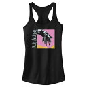 【送料無料】 ライセンス キャラクター レディース Tシャツ トップス Juniors' Beetlejuice Sandworm Eating Racerba...