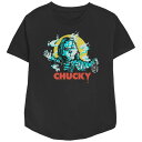 【送料無料】 ライセンス キャラクター レディース Tシャツ トップス Women's Chucky Is Here Relaxed Fit Graphic T...