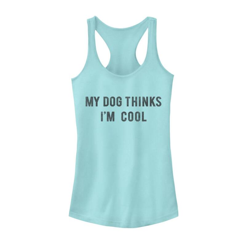 【送料無料】 アンブランデッド レディース Tシャツ トップス Juniors' My Dog Thinks I'm Cool Graphic Tank Top Cancun