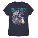 【送料無料】 ライセンス キャラクター レディース Tシャツ トップス Disney's Encanto Together Group Shot Juniors' Tee Navy