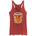 【送料無料】 ライセンス キャラクター レディース Tシャツ トップス Juniors' Pokemon Happy Charmander 004 Tri-Blend Racerback Tank Top Red Heather
