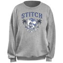 【送料無料】 ライセンス キャラクター レディース Tシャツ トップス Disney's Lilo & Stitch Surf Team Shield Juniors' Fleece Pullover Heather Gray(4)