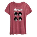 【送料無料】 ライセンス キャラクター レディース Tシャツ トップス Women's The Goonies Face Grid Graphic Tee He...