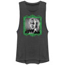 【送料無料】 ライセンス キャラクター レディース Tシャツ トップス Juniors' Beetlejuice Head Portrait Graphic T...