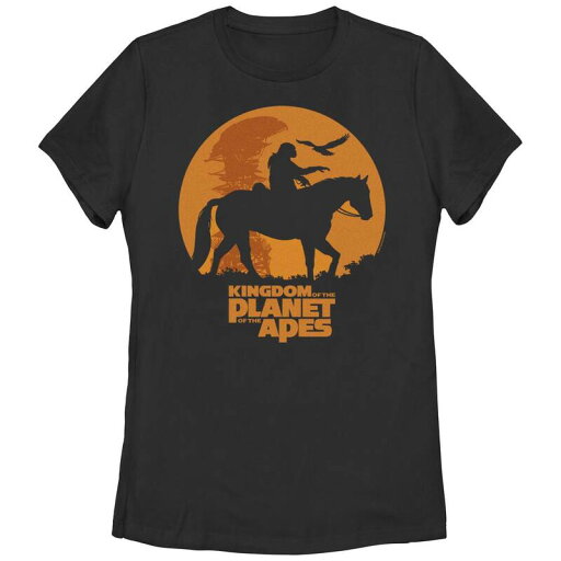 【送料無料】 ライセンス キャラクター レディース Tシャツ トップス Juniors' Kingdom Of The Planet Of The Apes Caesar Riding Graphic Tee Black 【送料無料】 ライセンス キャラクター レディース Tシャツ トップス Juniors' Kingdom Of The Planet Of The Apes Caesar Riding Graphic Tee Black