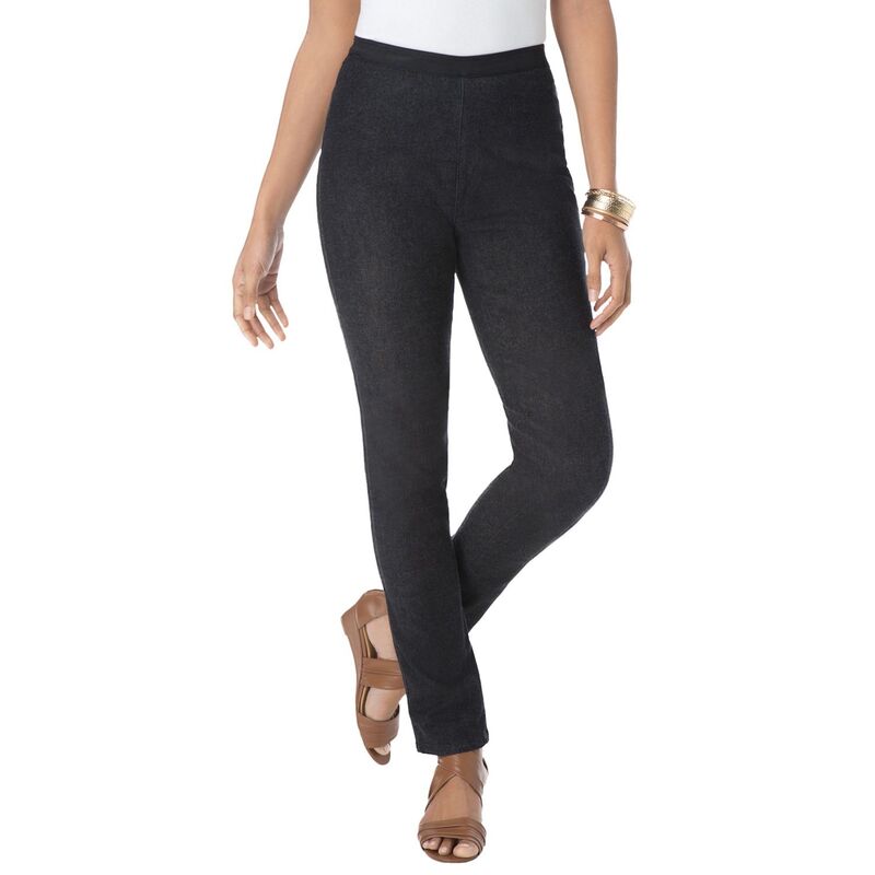 【送料無料】 ジェシカロンドン レディース デニムパンツ ボトムス Jessica London Women's Plus Size Tall Stretch Denim Straight-leg Jegging Black