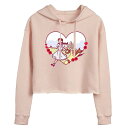 【送料無料】 ライセンス キャラクター レディース Tシャツ トップス Juniors' The Wizard of Oz Dorthy and Toto Cropped Hoodie Pink