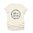 【送料無料】 Simply Sage Market レディース Tシャツ トップス Fall Is My Favorite Circle Short Sleeve Graphic Tee Cream(4)