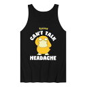 【送料無料】 ライセンス キャラクター メンズ Tシャツ トップス Men's Pokemon Psyduck Headache Tank Top Black(4)