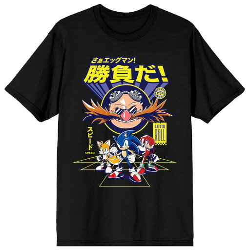 【送料無料】 ライセンス キャラクター メンズ Tシャツ トップス Men's Sonic The Hedgehog Group Tee Black 【送料無料】 ライセンス キャラクター メンズ Tシャツ トップス Men's Sonic The Hedgehog Group Tee Black