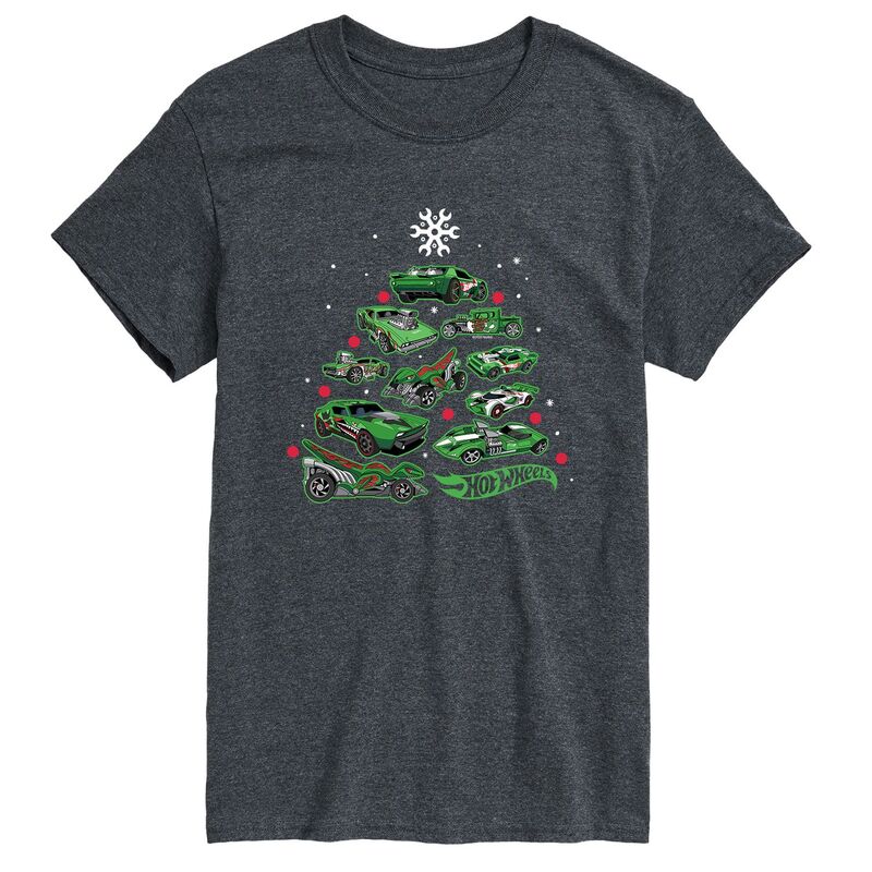 楽天ReVida 楽天市場店【送料無料】 ライセンス キャラクター メンズ Tシャツ トップス Men's Hot Wheels Car Christmas Tree Tee Gray