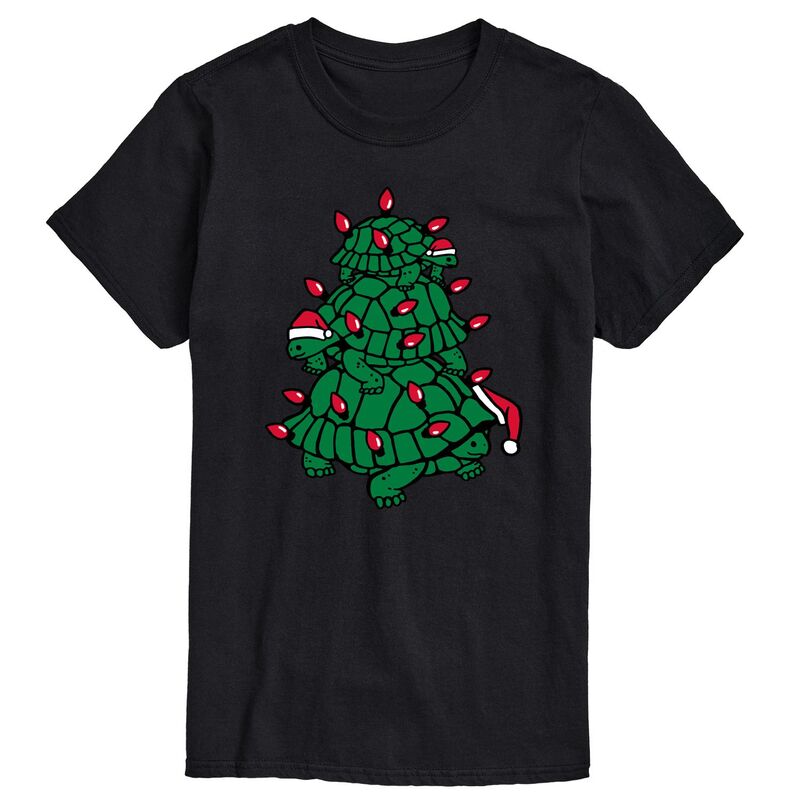 【送料無料】 ライセンス キャラクター メンズ Tシャツ トップス Men's Turtle Tree Stack Graphic Tee Black