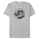 【送料無料】 アンブランデッド メンズ Tシャツ トップス Big & Tall Mountain Front View Graphic Tee Athletic Heather(4)