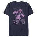 【送料無料】 ライセンス キャラクター メンズ Tシャツ トップス Men's The Goonies Chunk The Truffle Shuffle Graphic Tee Navy