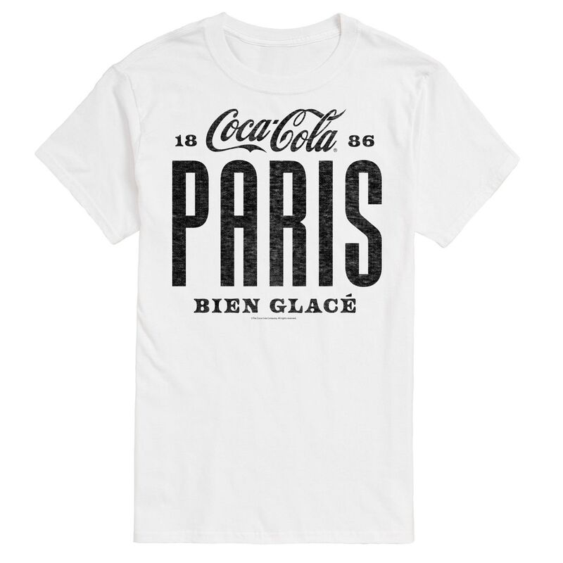 【送料無料】 ライセンス キャラクター メンズ Tシャツ トップス Men's Coca-Cola Paris Graphic Tee White