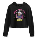 【送料無料】 ディズニー レディース Tシャツ トップス Disney's The Little Mermaid Ursula Juniors' Anti Valentine's Day Club Cropped Hoodie Black