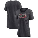 【送料無料】 アンブランデッド レディース Tシャツ トップス Women's Fanatics Branded Heather Charcoal Miami Heat League Leader Tri-Blend T-Shirt Hea Charco(4)