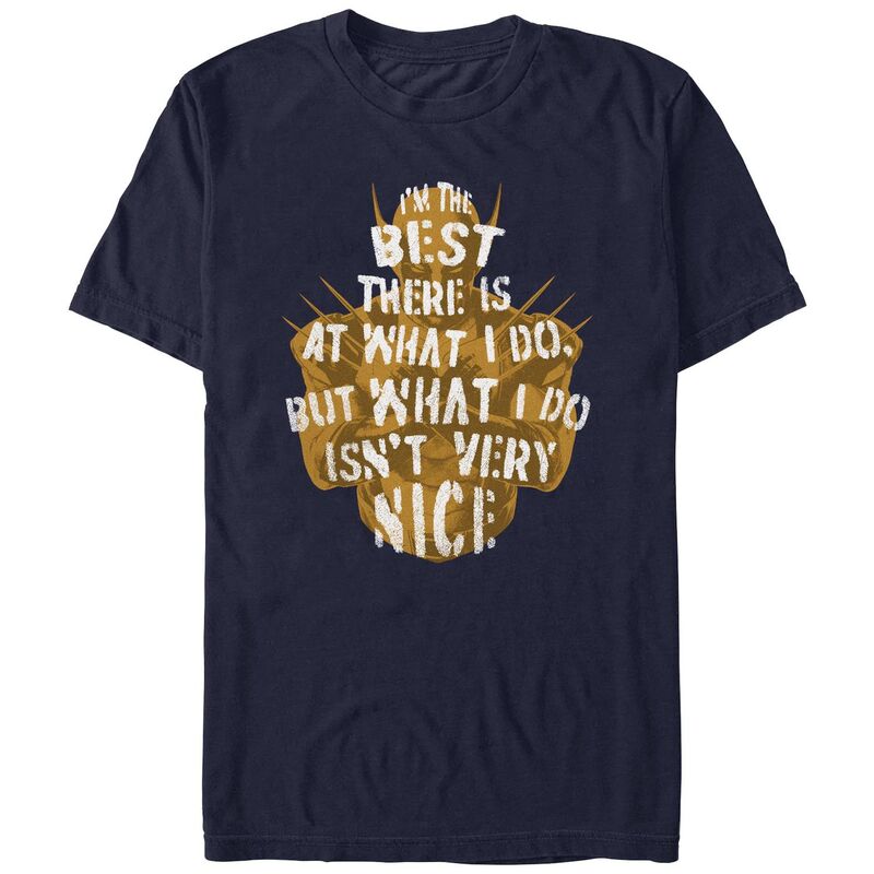 マーベル メンズ トップス Tシャツ グラフィック Men's Marvel Deadpool And Wolverine I'm The Besthere Is Graphic Tee Navy ネイビー